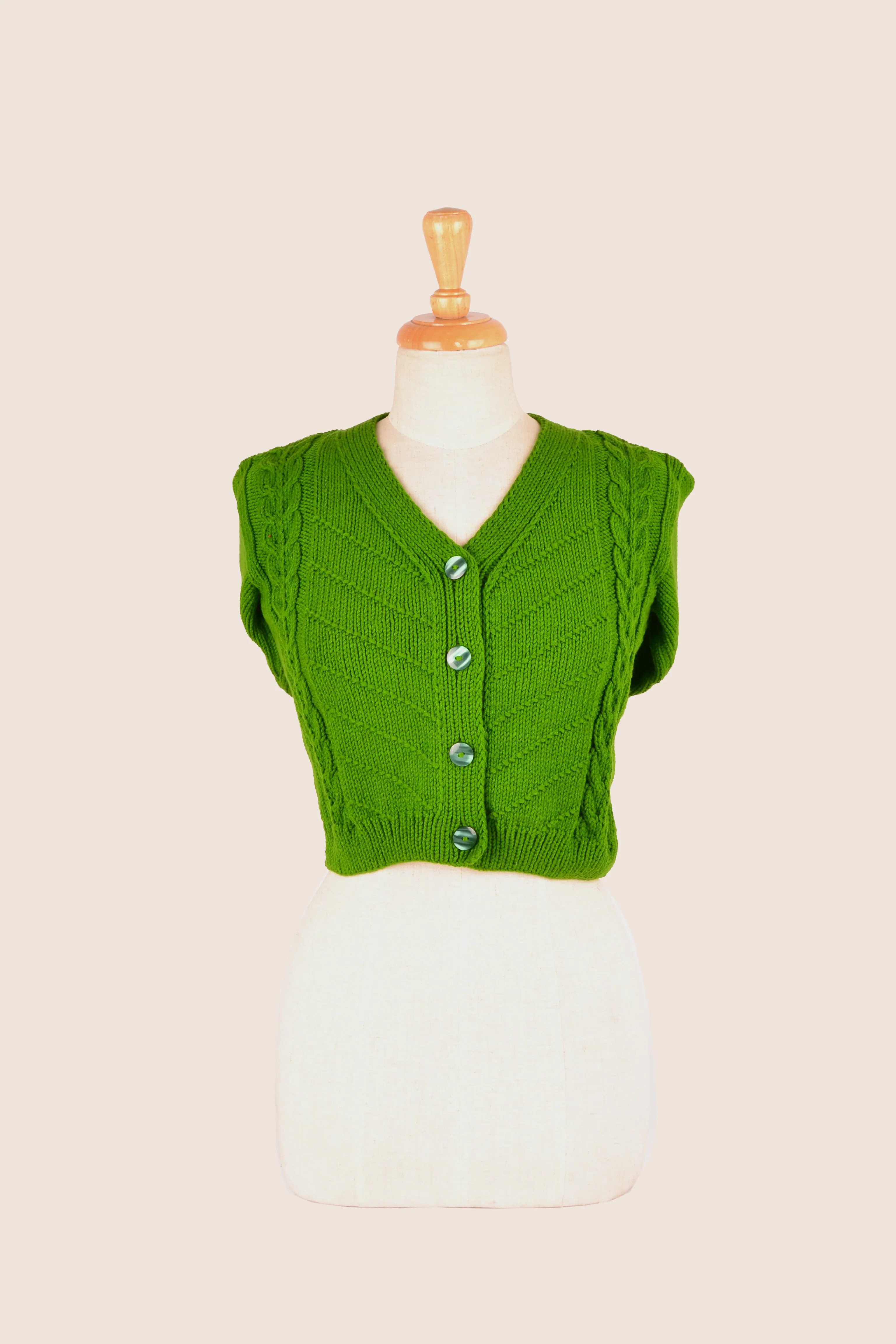 Forest Green V-Neck Cardigan