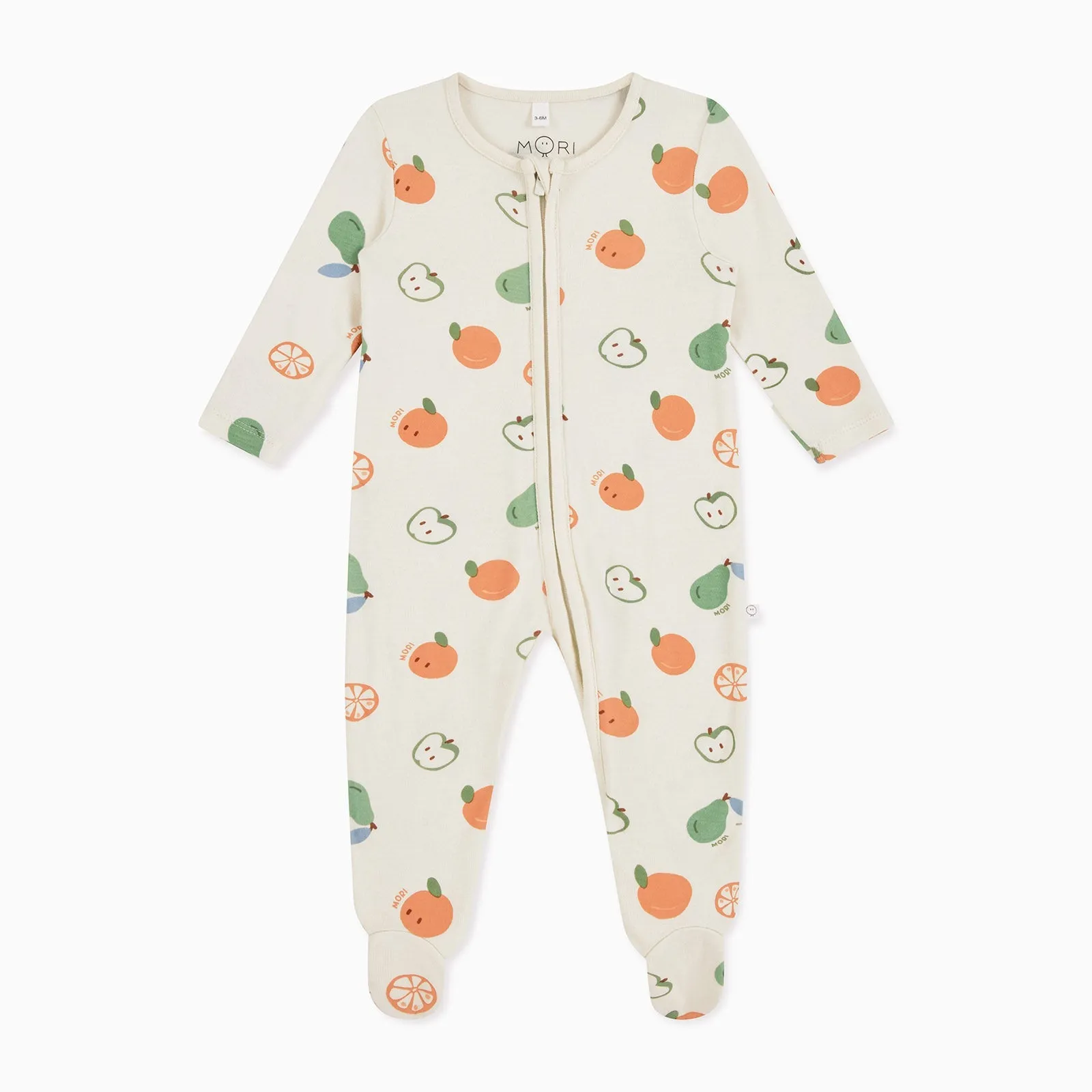 Fruit Print Clever Zip Baby Pajamas