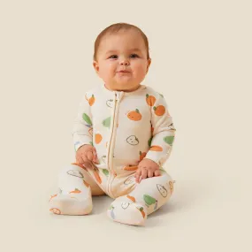 Fruit Print Clever Zip Baby Pajamas