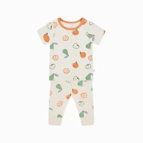 Fruit Print Short Sleeve Pajama Set