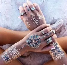 Gold Metallic Temporary Tattoos Feathers Mandalas Sun Moon Star Aztec Butterflies Flowers Elephant 41 Different Styles! You Choose Body Jewelry For Festivals & Beach Wear As Bracelets Upper Arm Bands Necklaces Rings