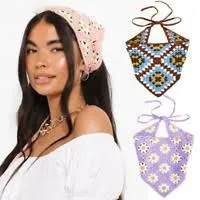 Granny Squares Head Scarf Crochet Daisies Yin Yangs Or Headbands 18 Different Styles And Colors Handmade Boho Hair Accessories Ear Warmer Scarves Always Have A Good Hair Day!