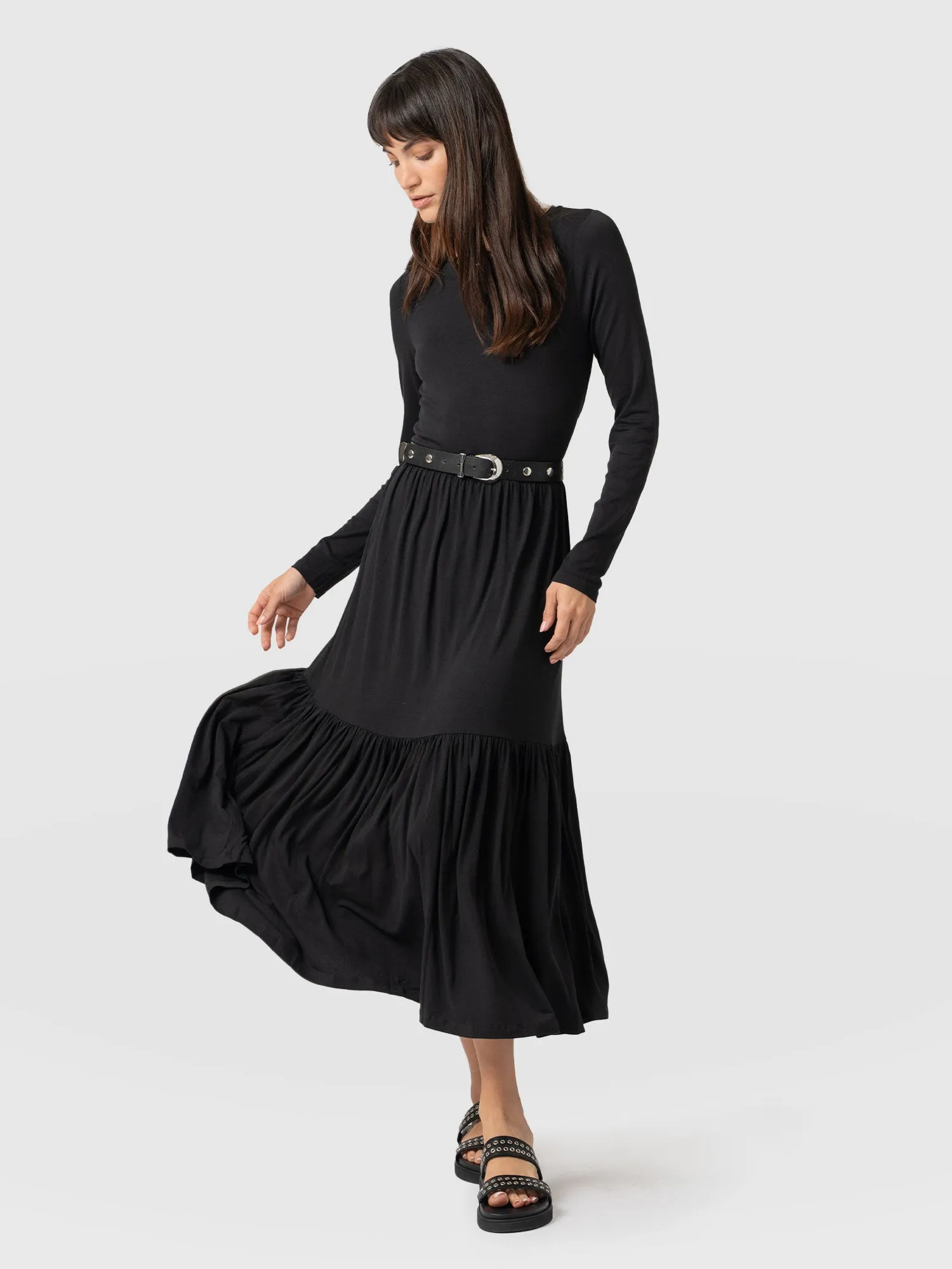 Greenwich Dress Long Sleeve - Black