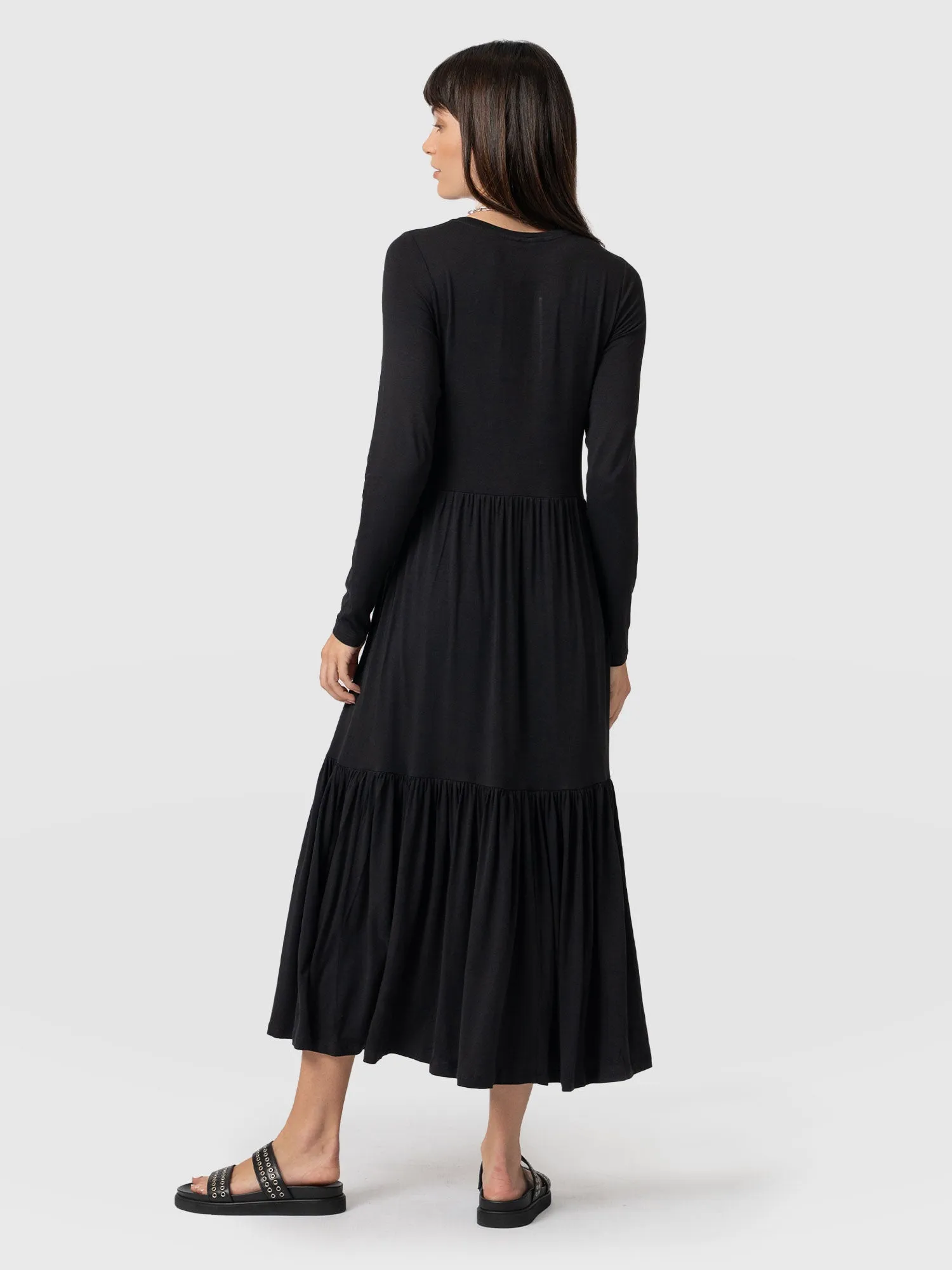 Greenwich Dress Long Sleeve - Black