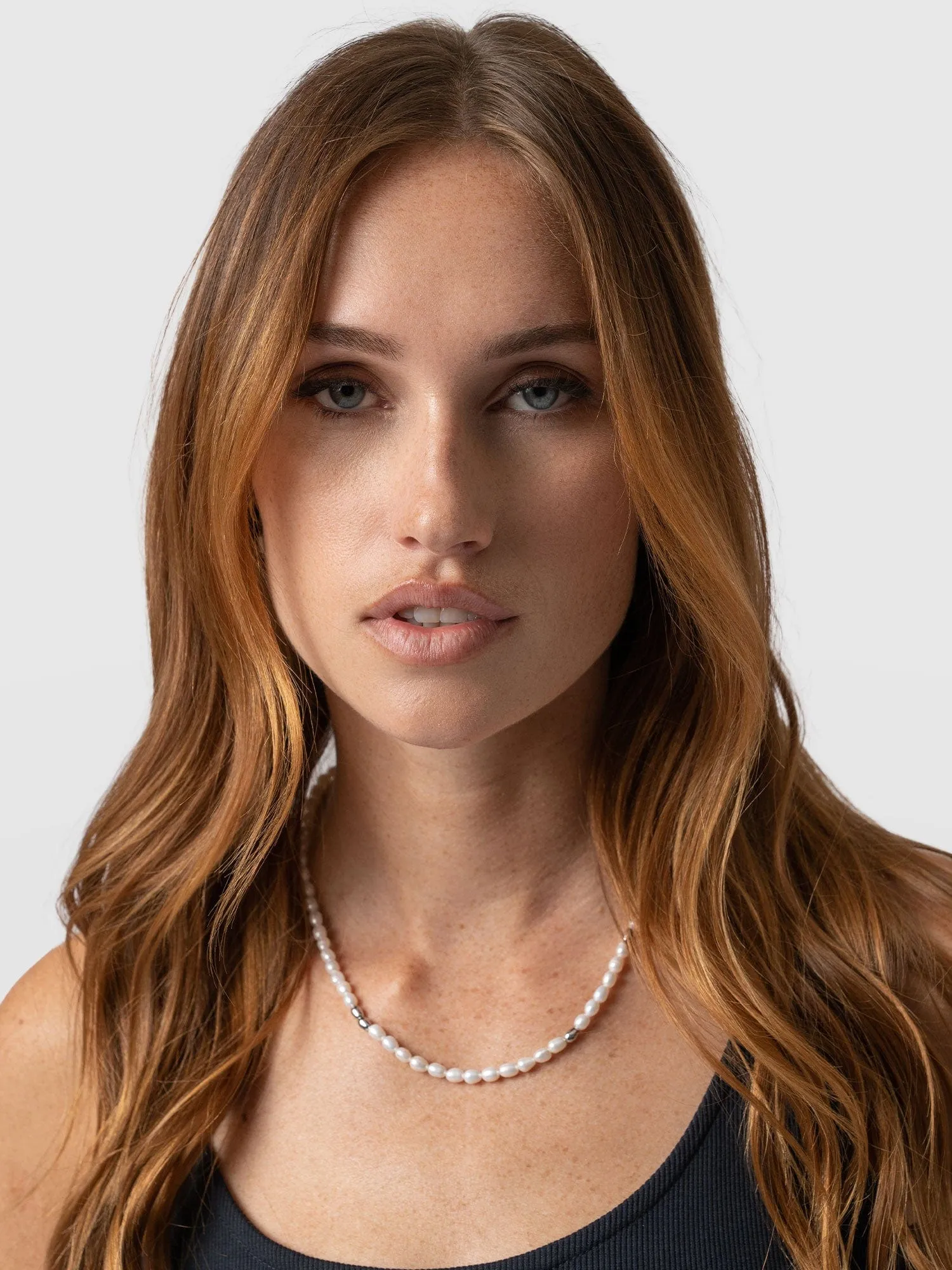 Jacqueline Pearl Necklace - Silver