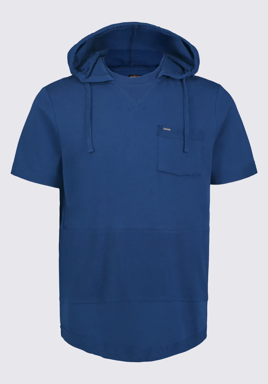 Katoni Men's Short Sleeve Hoodie, Navy - BM24489