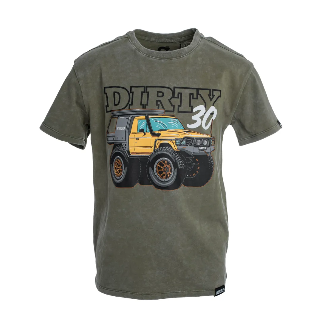 Kid's Dirty 30 Tee Olive - SY1402OV