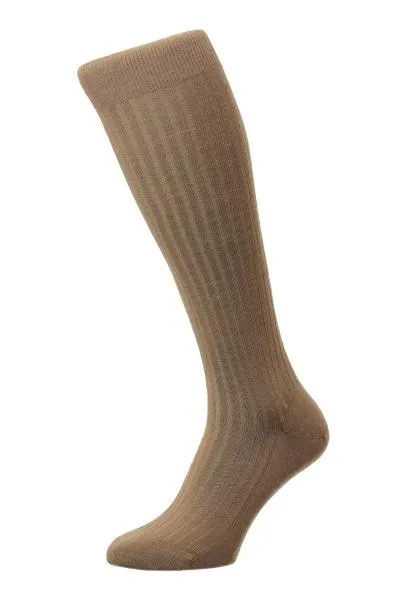 LABURNUM MERINO WOOL OTC SOCK - CAMEL