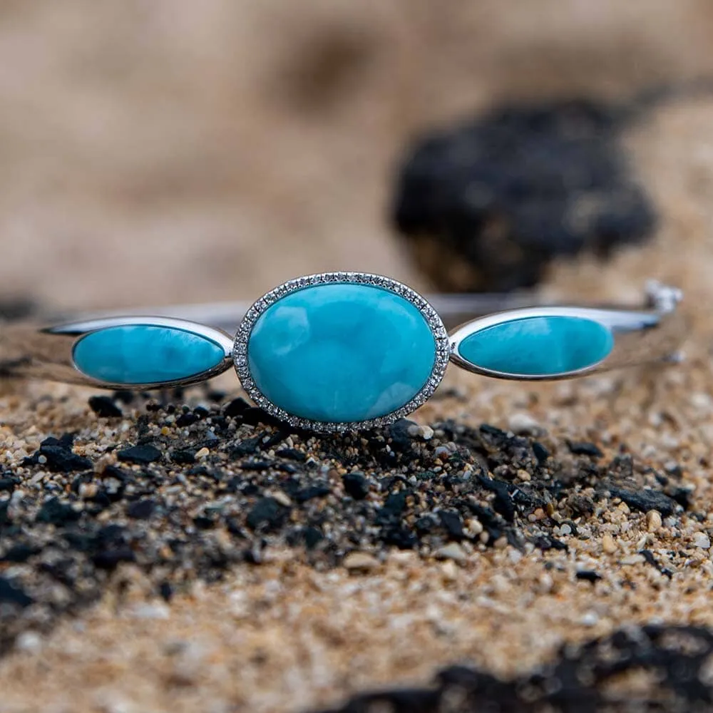 Larimar Blue Moon Eclipse Bangle