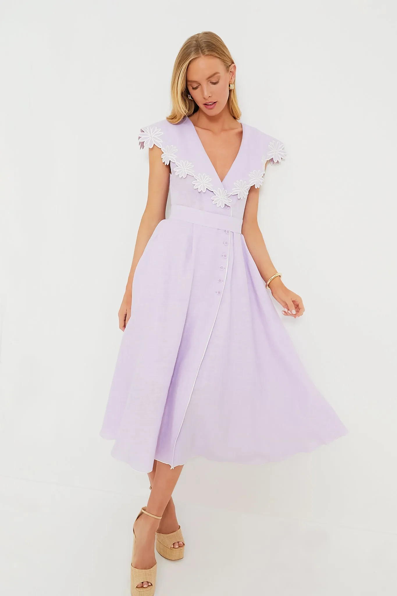 Lilac Casey Midi Dress