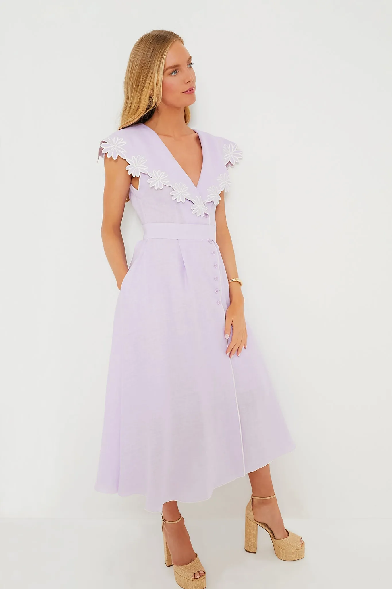 Lilac Casey Midi Dress