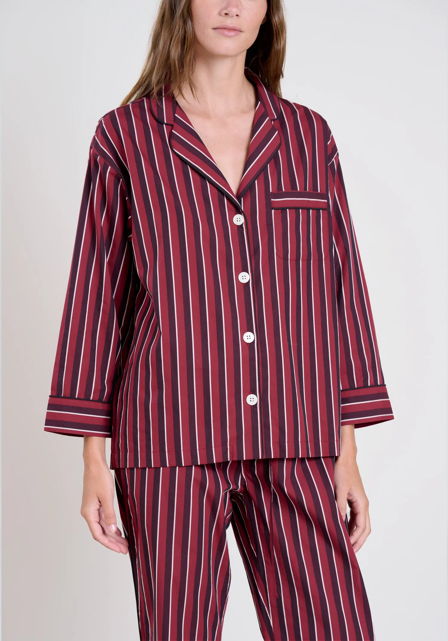 Marina Pajama Set in Bar Stripe