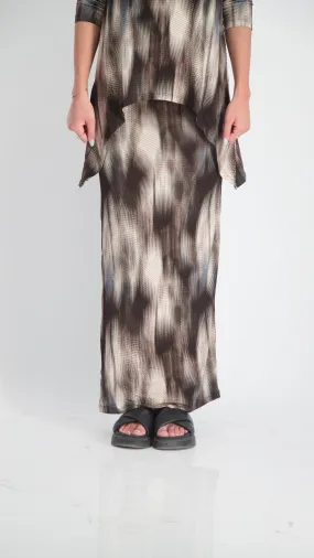 Maxi Skirt / Brown Lines