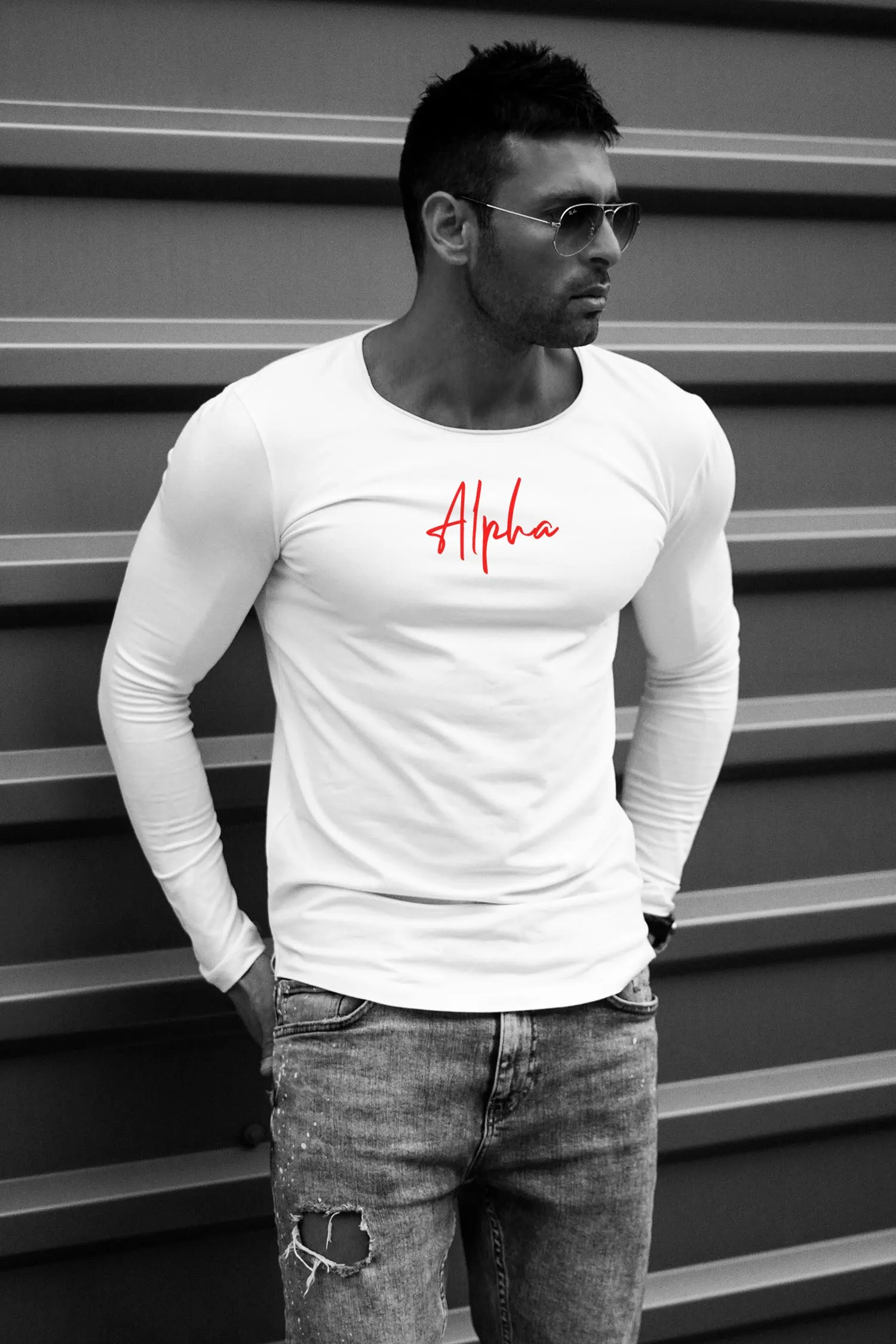 Mens Long Sleeve T-shirt "Alpha" MD948R