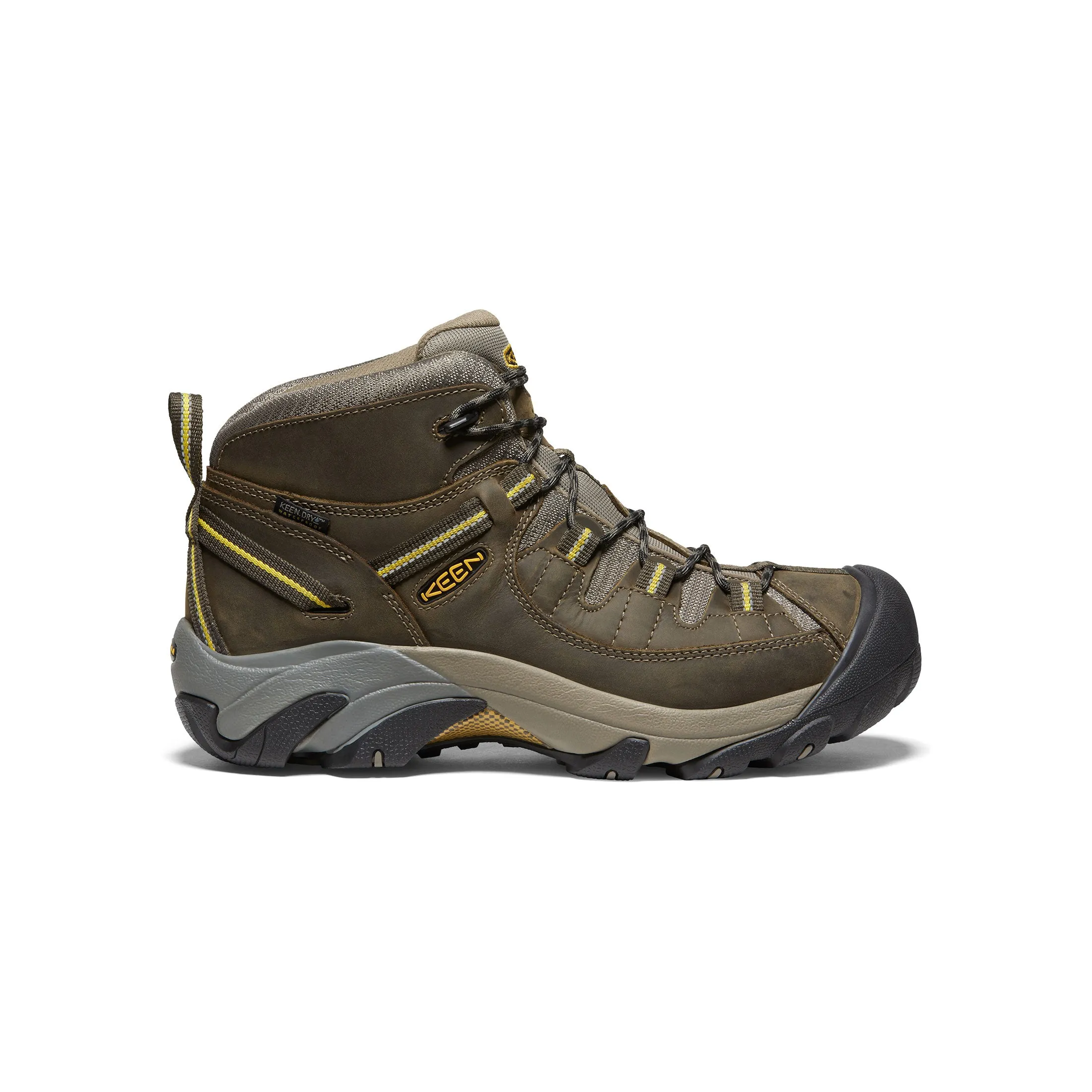 Men's Targhee II Waterproof Boot - Black Olive/Yellow