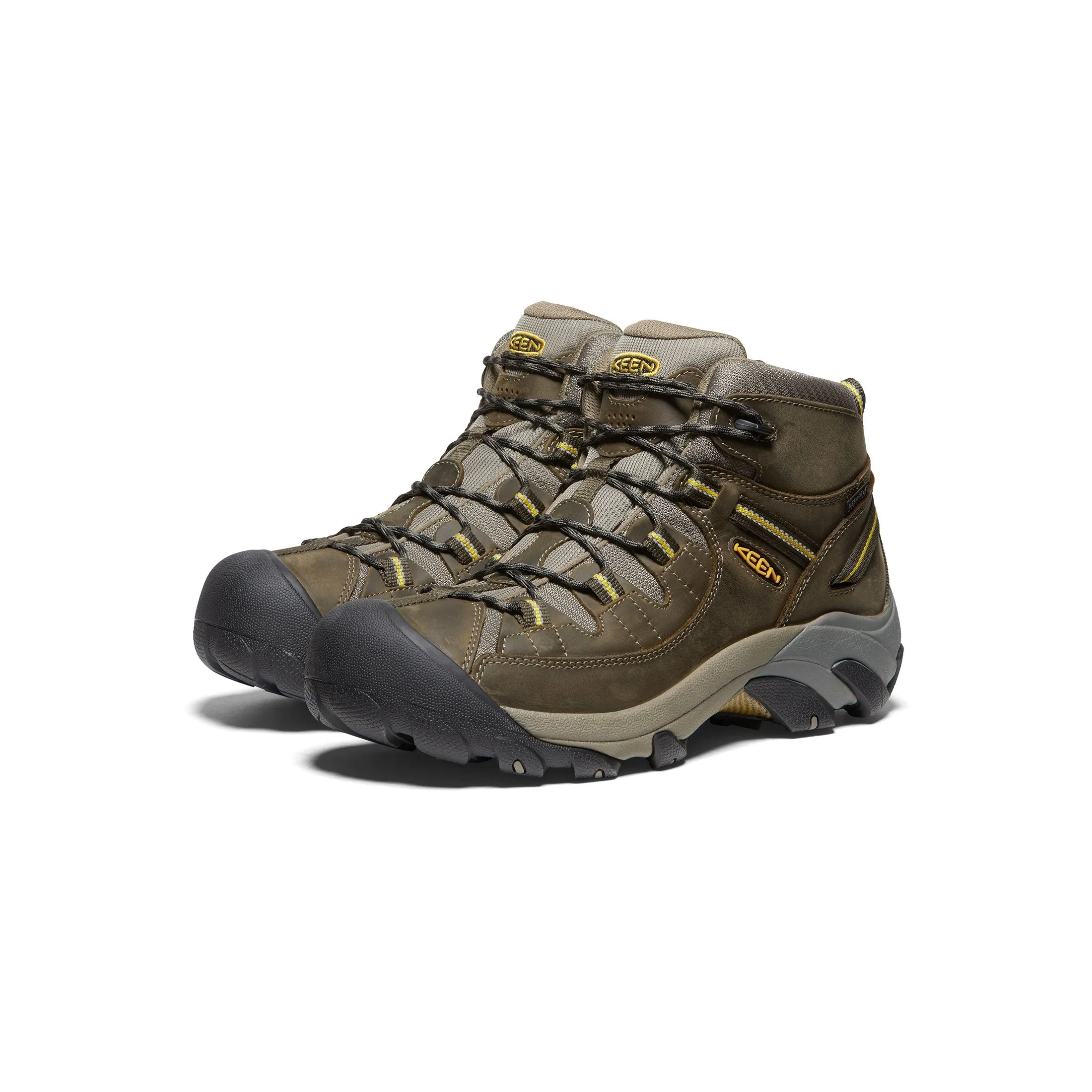 Men's Targhee II Waterproof Boot - Black Olive/Yellow