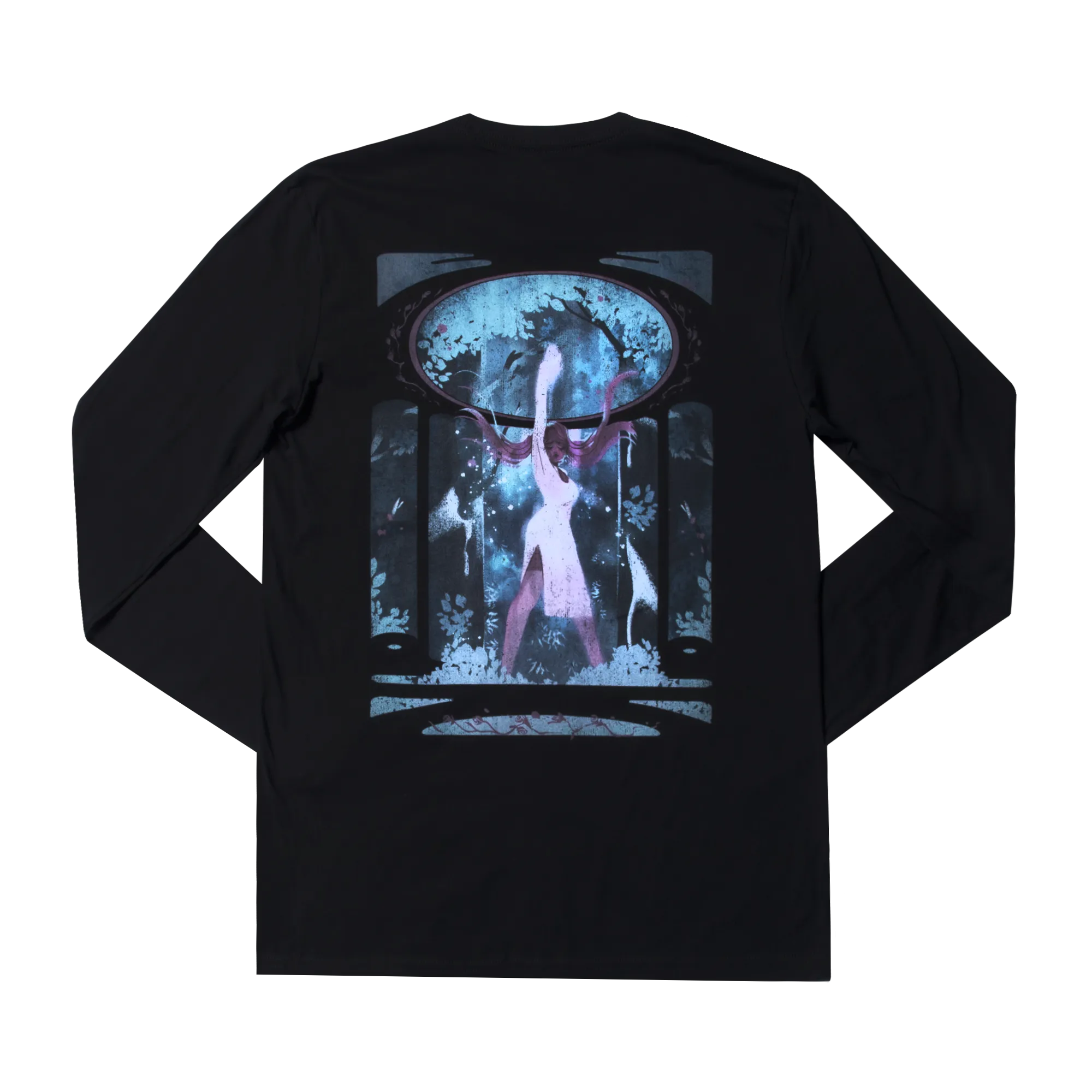 Persephone Among The Trees Black Long Sleeve