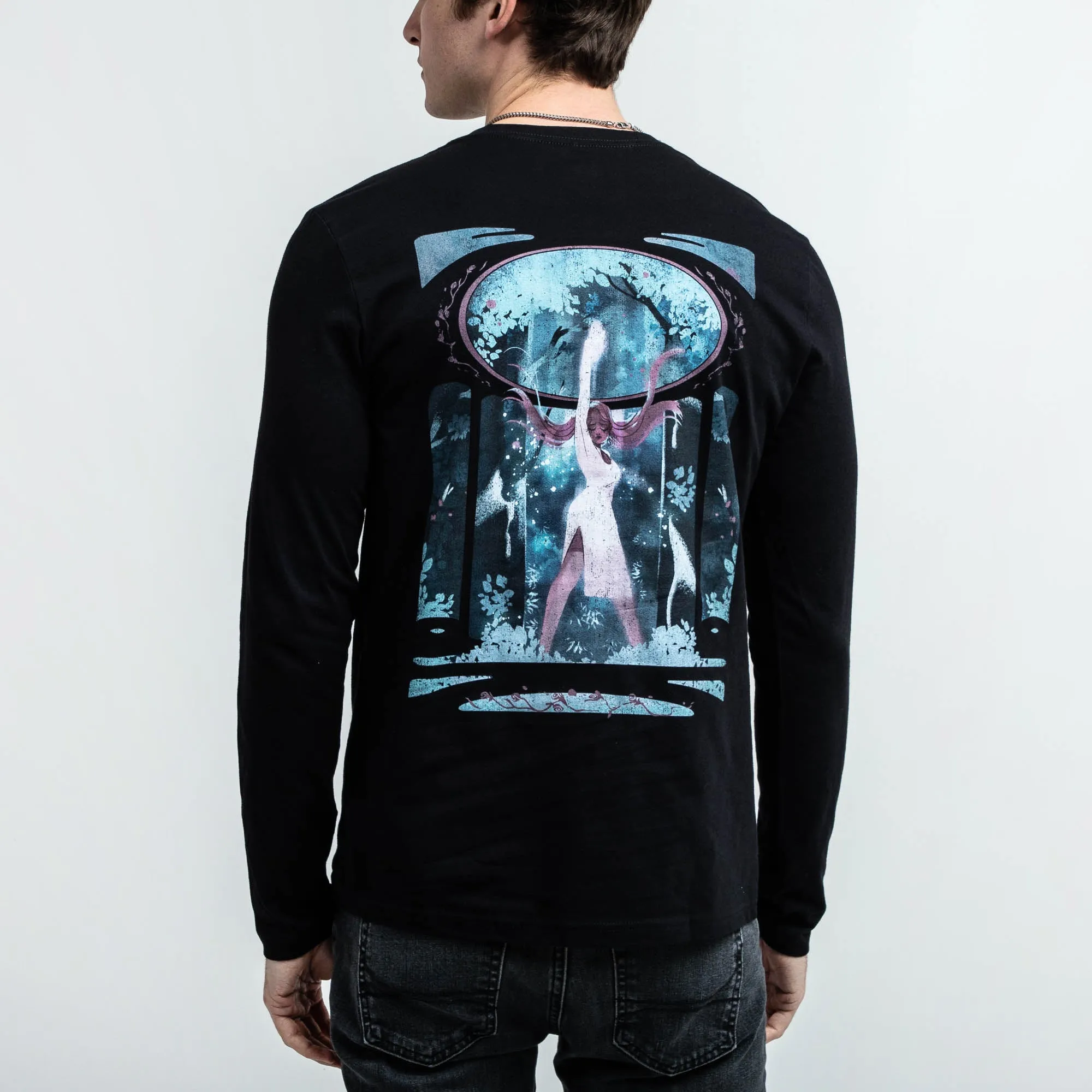 Persephone Among The Trees Black Long Sleeve