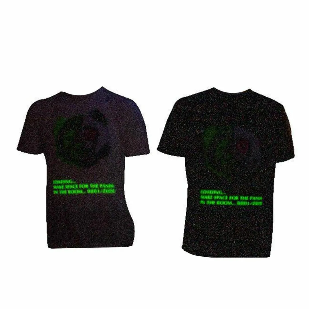 "GLITCH IN THE SYSTEM" T-Shirt. Chenille   Rubber Patches   Glow In The Dark Ink.