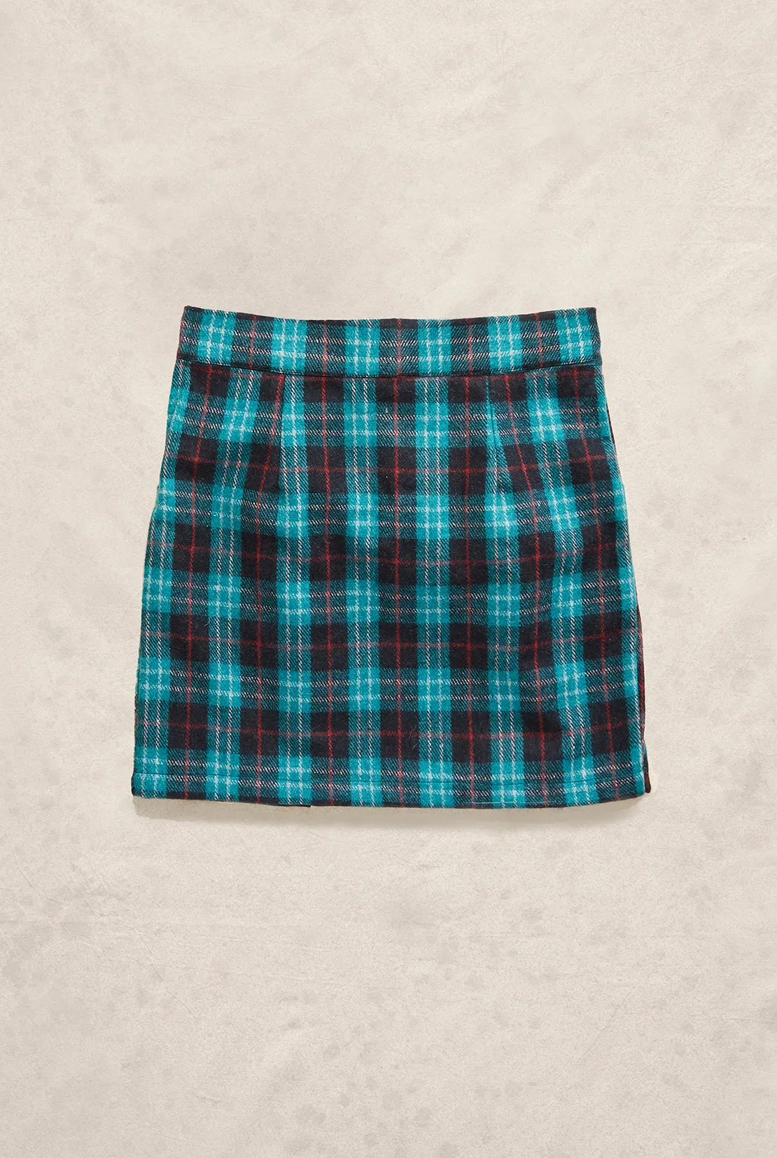 Sadie Plaid Wool Mini Skirt