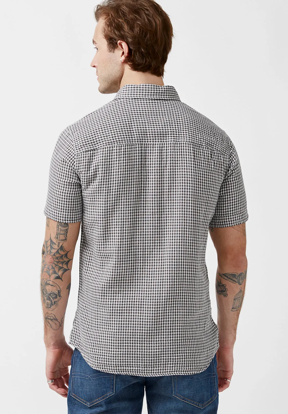 Saint Charcoal Short-Sleeve Men’s Shirt - BM24097