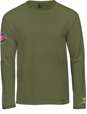 T-Shirt Langarm 14Ender Logo angeled olive