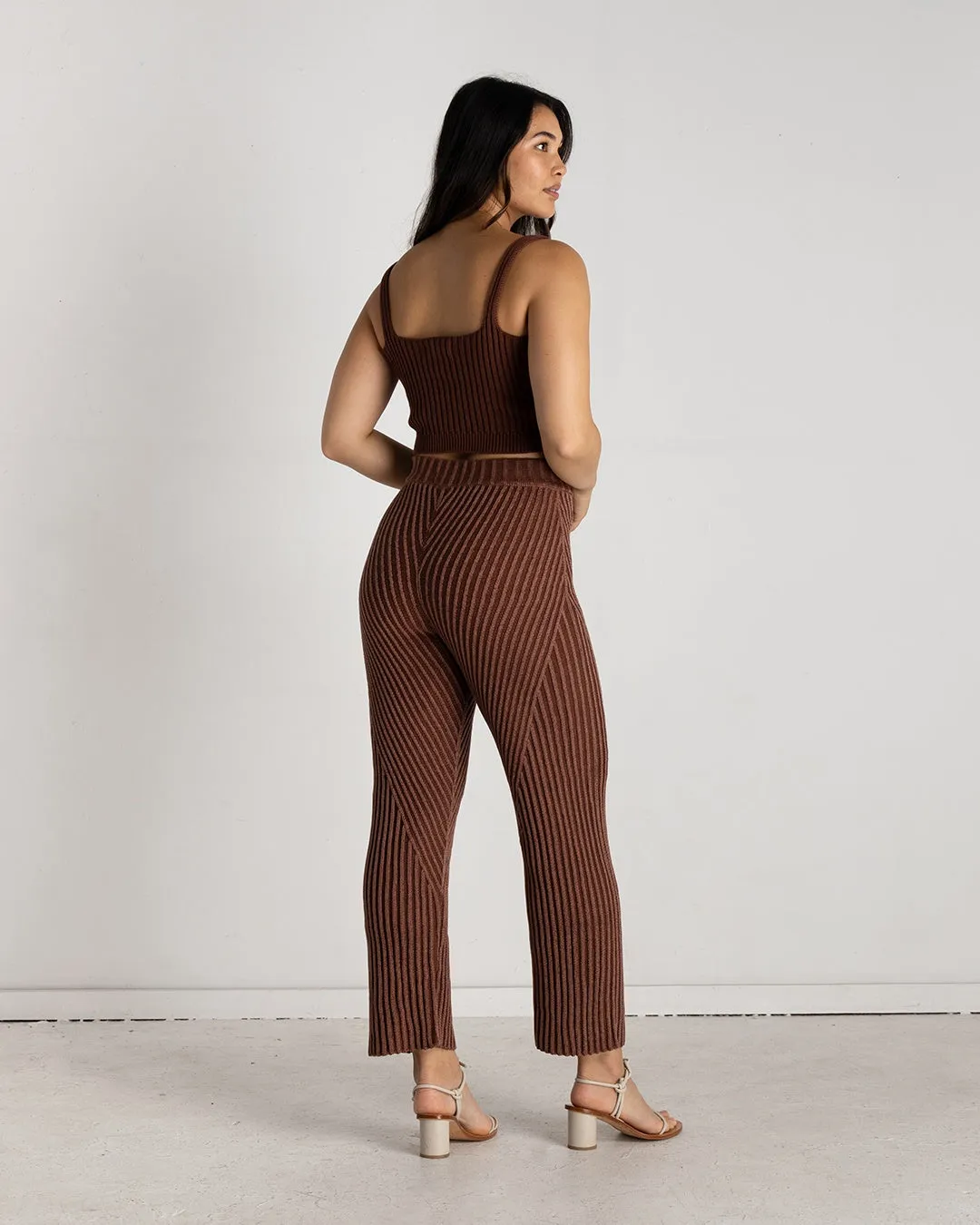 Two Tone Knit Pants | XS-3X