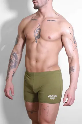 Varsity 2" Short Shorts with Zipper Pocket - Olive