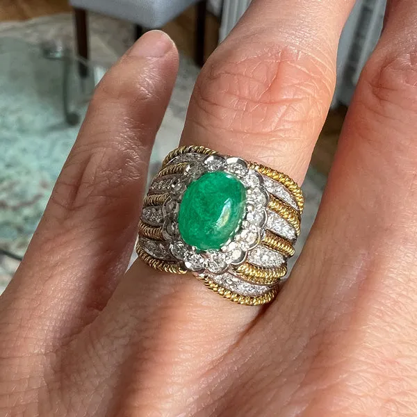 Vintage Emerald & Diamond Ring