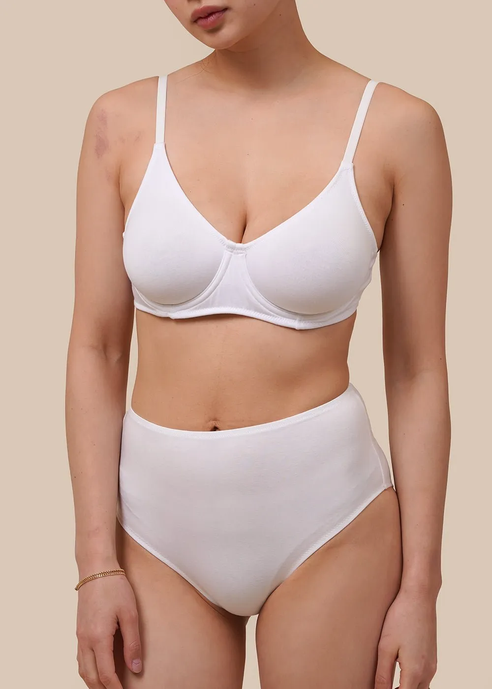 White Basics Mid Rise Brief